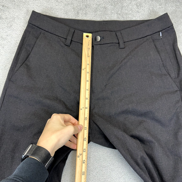 Lululemon Commission Slim-Fit Wool Pants Dark Gray Mens Size 33x28 Office - Picture 3 of 7